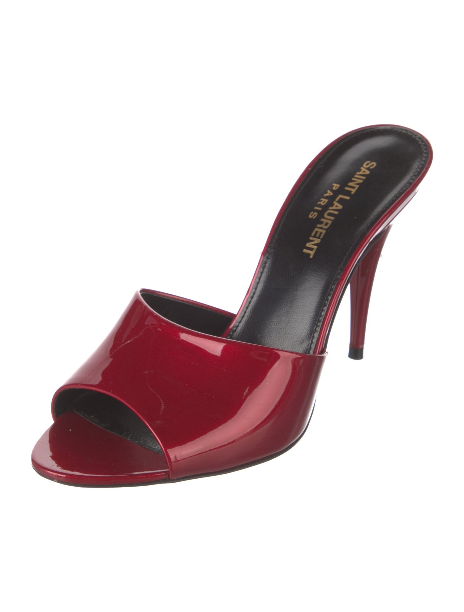 Saint Laurent Patent Leather Slides